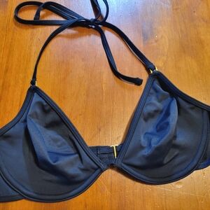 Victoria's Secret Swim Top Black Bikini 34C NWOT
